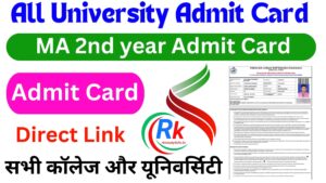 MA 2nd year Admit Card