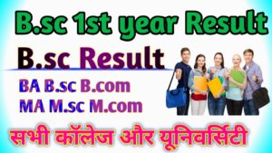 B.sc 1st year Result 