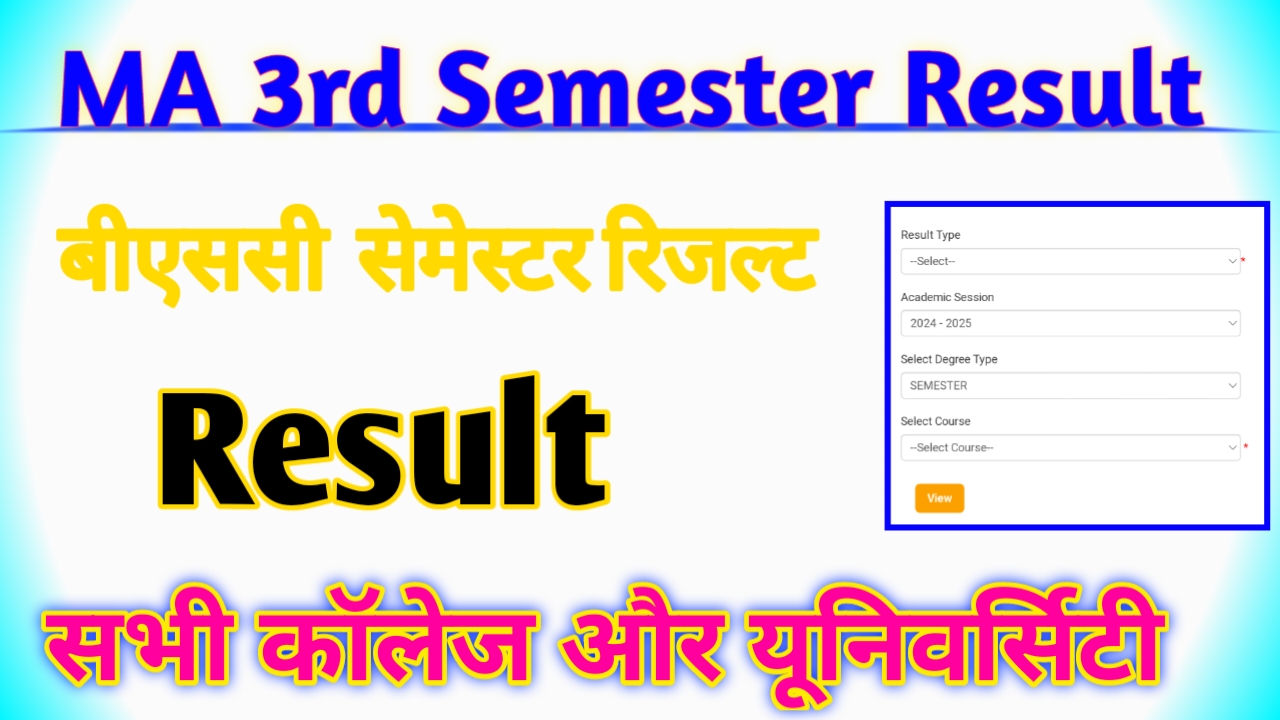 MA 3rd Semester Result