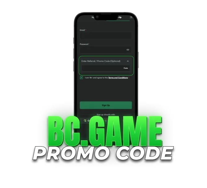 promo code field during mobile registration for entering a referral or bonus code.